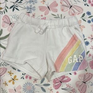 GAP Kids White Shorts with Rainbow Design
